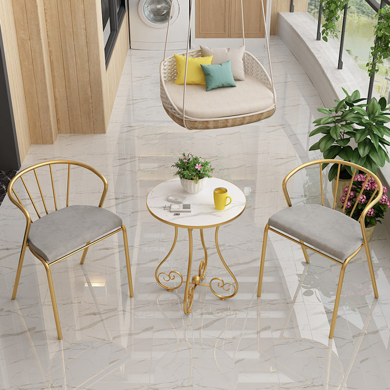 Metal X-base End Table Modernistic Round Side End Table for Living Room