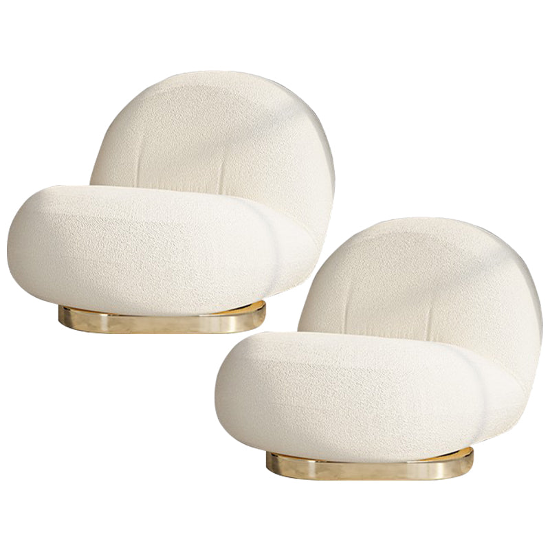 25.19" Wide Armless Chair Swivel Chair with Tight Back for Living Room