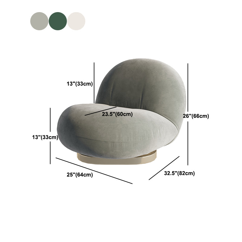 25.19" Wide Armless Chair Swivel Chair with Tight Back for Living Room