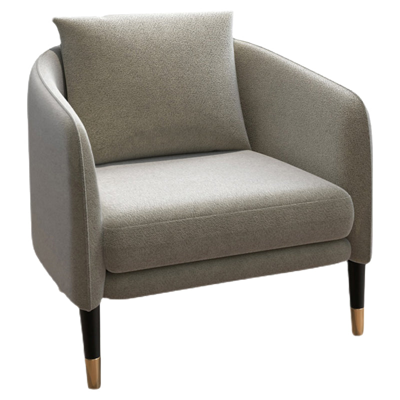 Linen 25.19" Wide Barrel Chair Arms Included Chair with Basic Four Leg