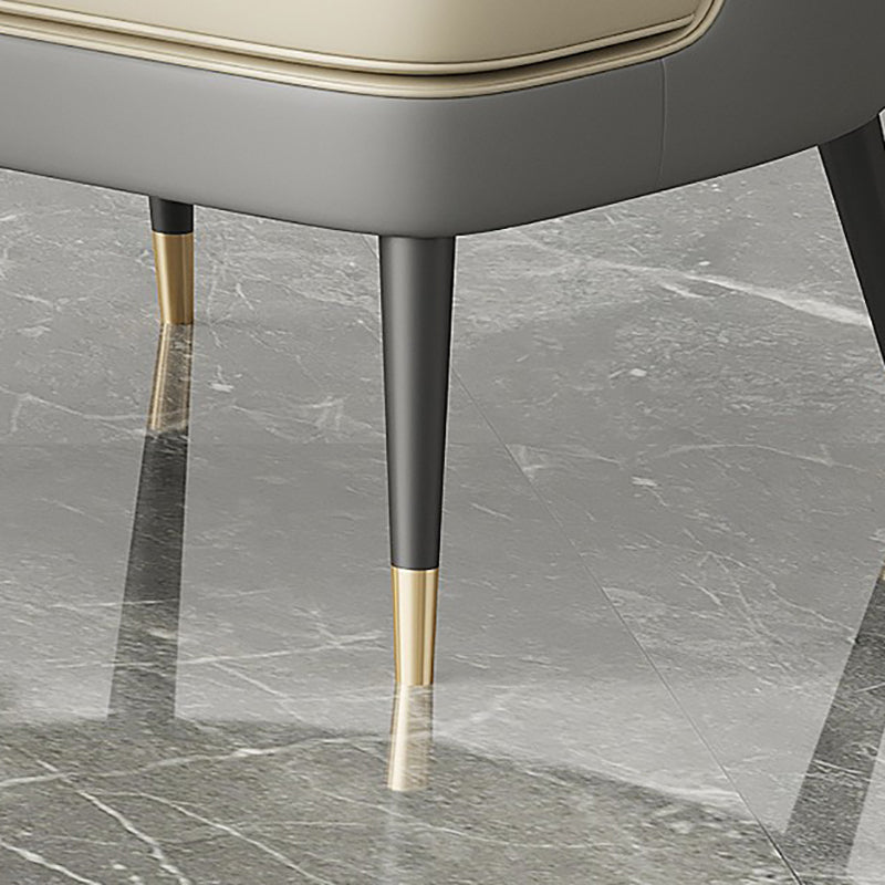 23.62" Wide Arm Chair Faux Leather Recessed Arms Accent Chair