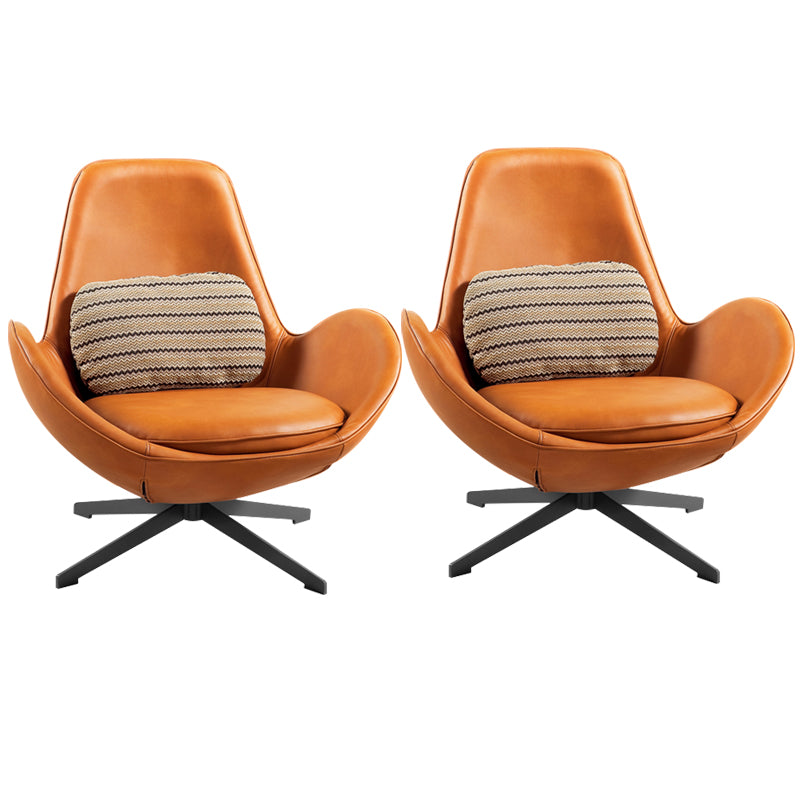 33.85" Wide Arm Chair Flared Arms Accent Chair with 4-Star Leg