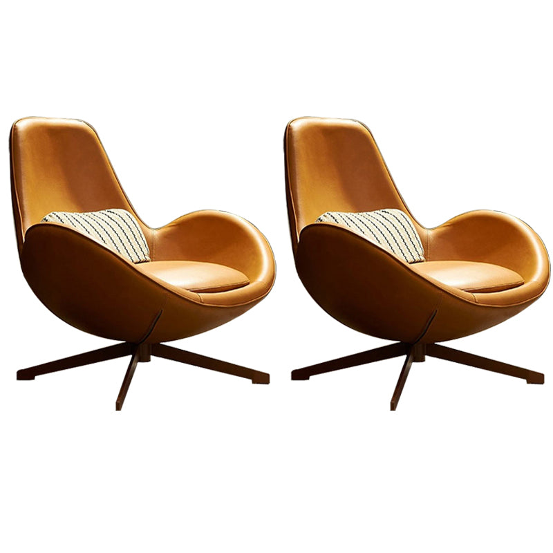 33.85" Wide Arm Chair Flared Arms Accent Chair with 4-Star Leg