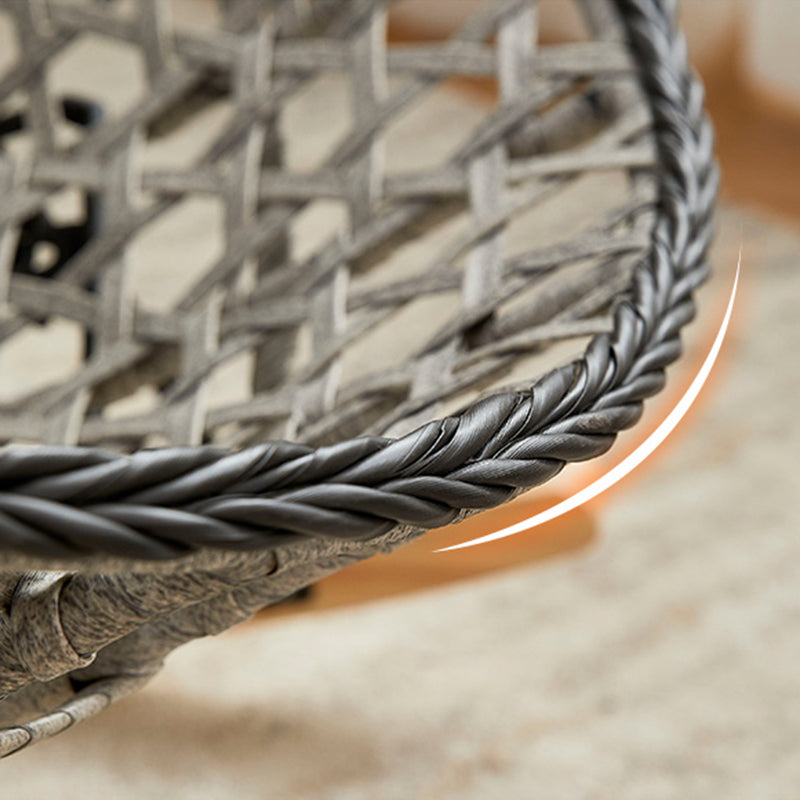 Rattan Rocking Chair Modern Wing Back Rocker Chair for Living Room