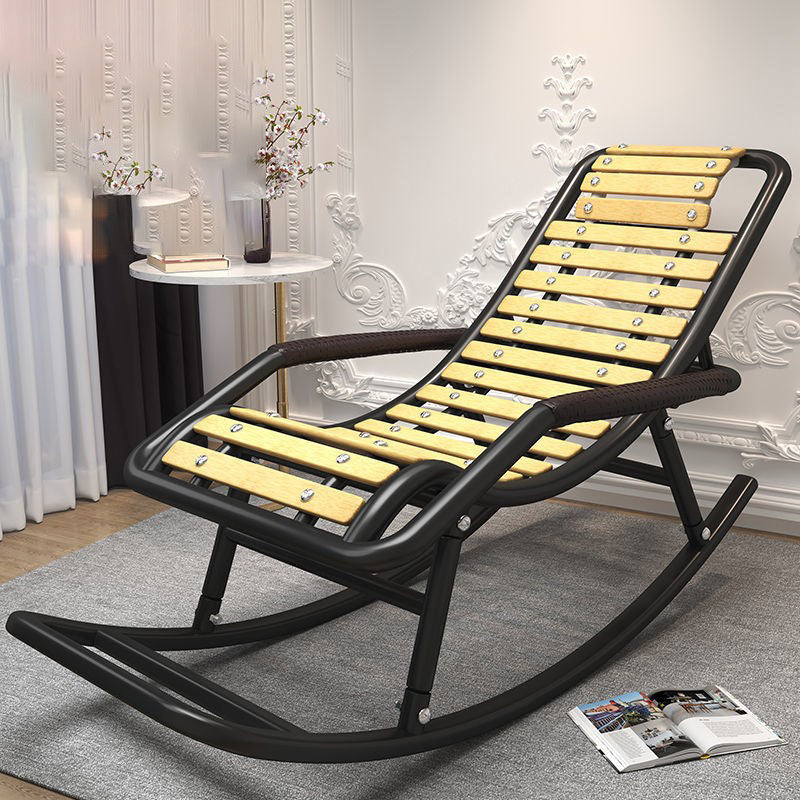 Wicker and Metal Rocking Chair Contemporary Reclining Rocker Chair Spindle