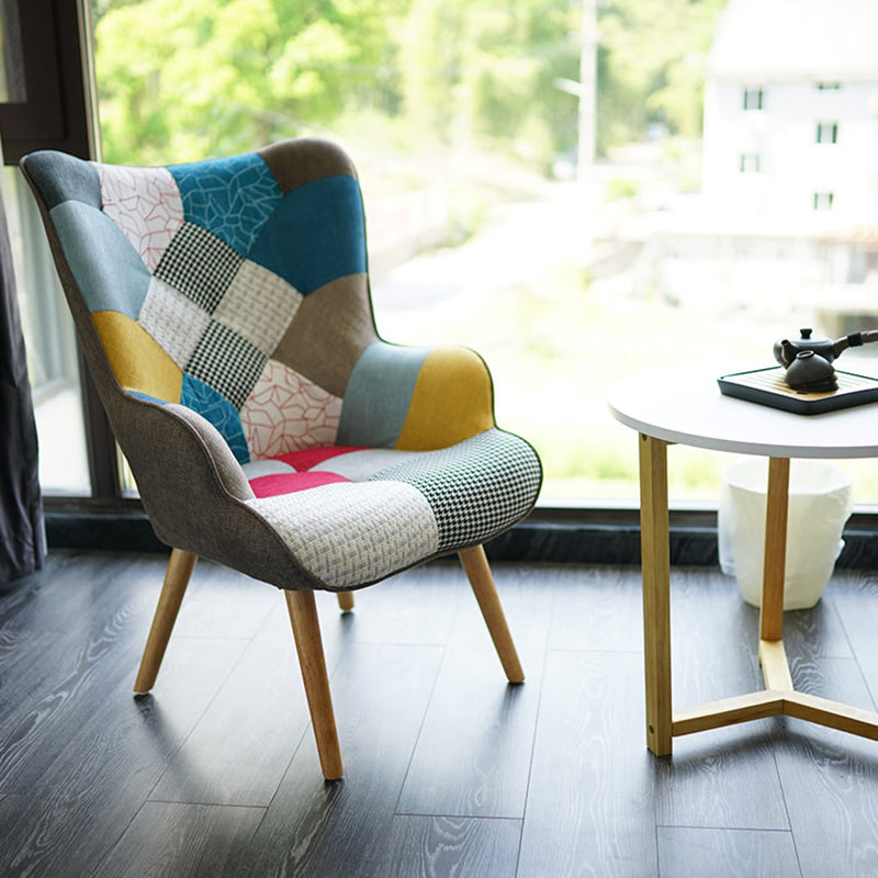 Ergonomic Contemporary Rocking Accent Chair with Seat Cushion Rocker Chair Wingback