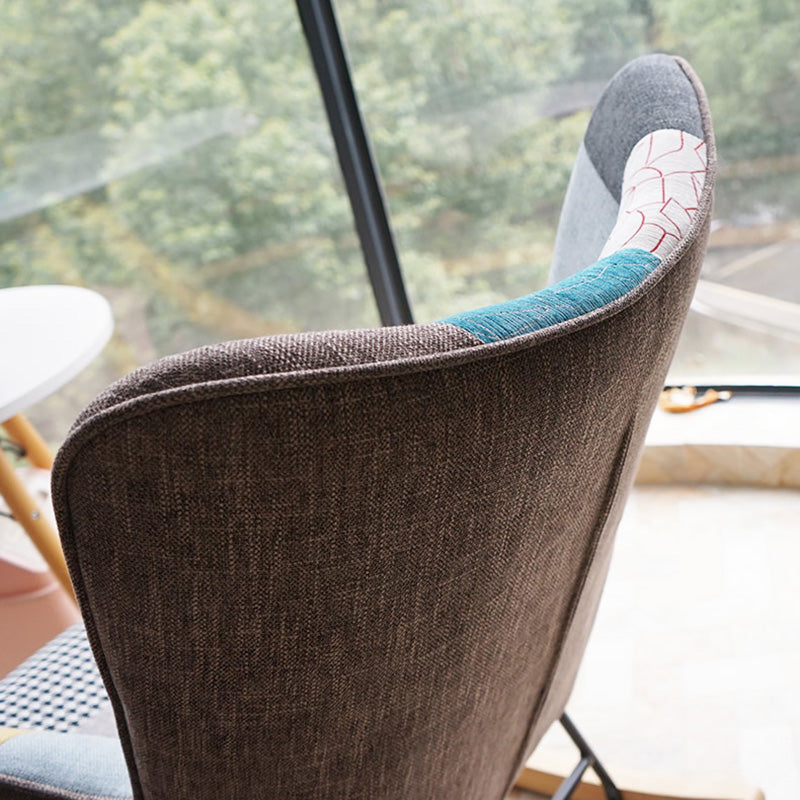 Ergonomic Contemporary Rocking Accent Chair with Seat Cushion Rocker Chair Wingback