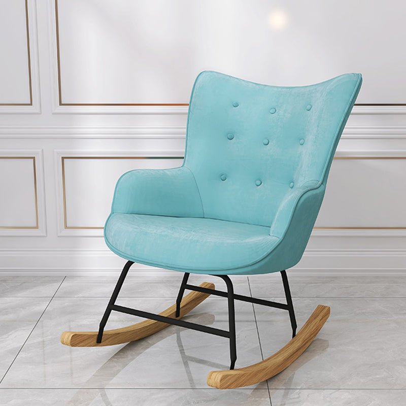 Ergonomic Contemporary Rocking Accent Chair with Seat Cushion Rocker Chair Wingback