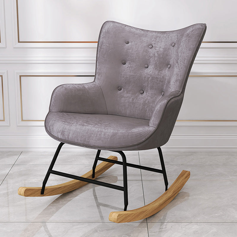 Ergonomic Contemporary Rocking Accent Chair with Seat Cushion Rocker Chair Wingback