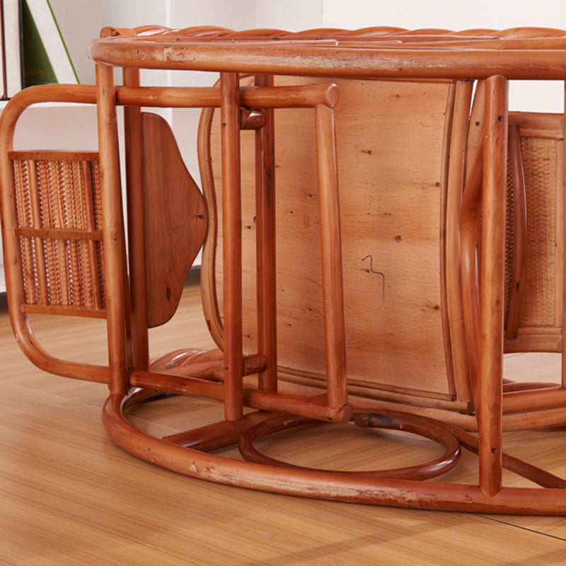 Spindle Antique Rocking Chair Wicker Rocker Chair 24" x 44.5" x  37.8" for Living Room