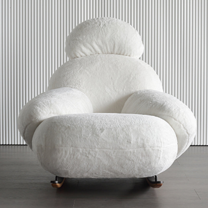 Velvet Upholstered Rocking Chair Modern Style Rocking Accent Chair