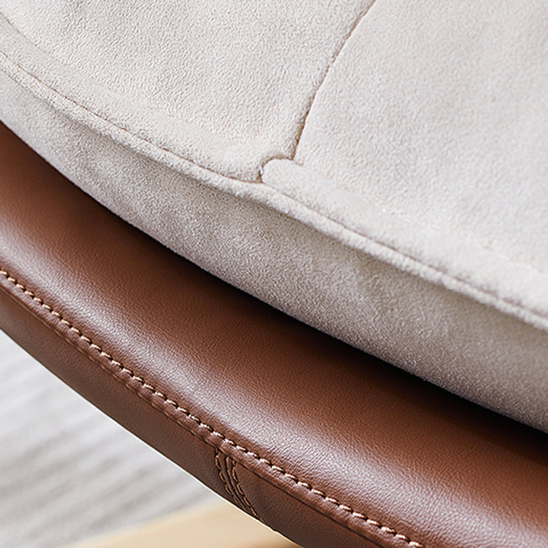 Modern Style Rocking Chair Faux Leather Upholstered Chair with Button-Tufted