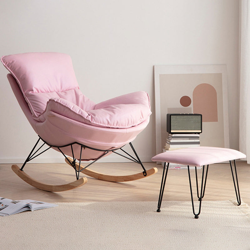 Modern Nursery Sofa Rocking Chair Indoor Living Room Rocking Chair with Ottoman