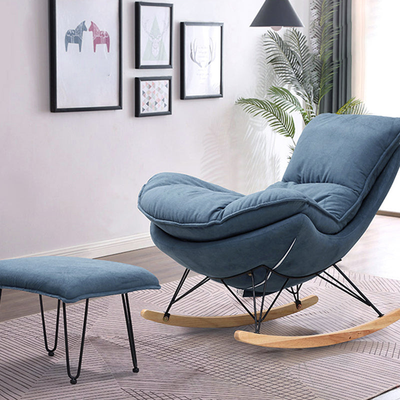 Modern Nursery Sofa Rocking Chair Indoor Living Room Rocking Chair with Ottoman