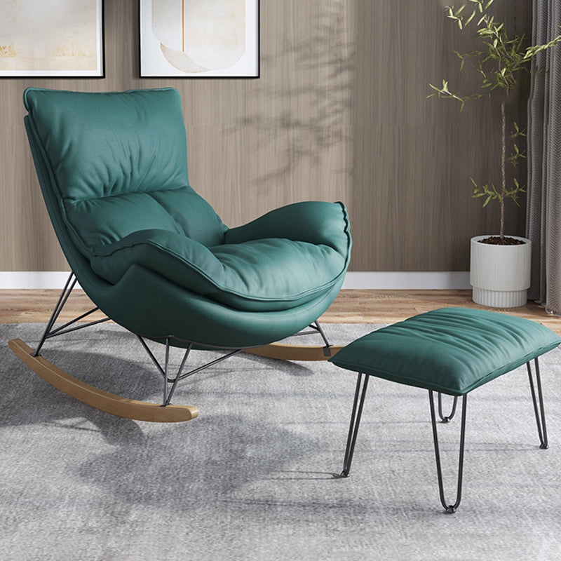 Modern Nursery Sofa Rocking Chair Indoor Living Room Rocking Chair with Ottoman