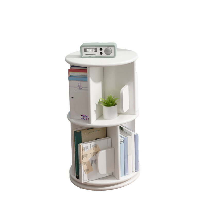 Corner Wood Bookshelf Modern Vertical Bookcase for Living Room