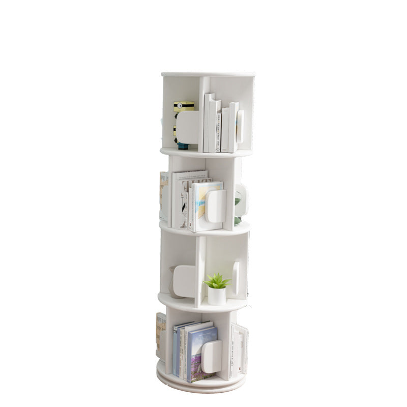 Corner Wood Bookshelf Modern Vertical Bookcase for Living Room