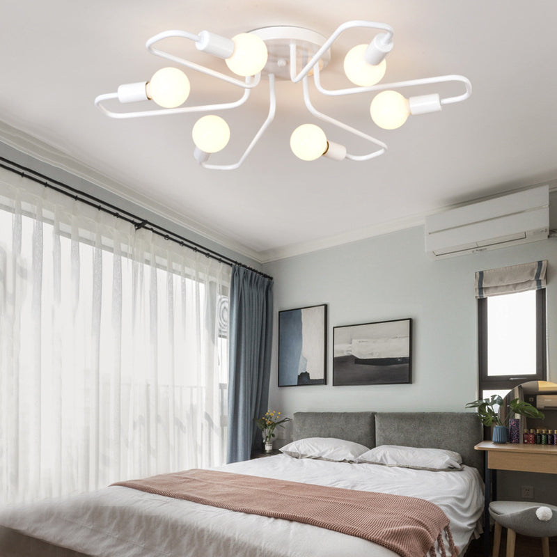 Minimalist Metallic Ceiling Light Contemporary Flush Mount Light Fixture