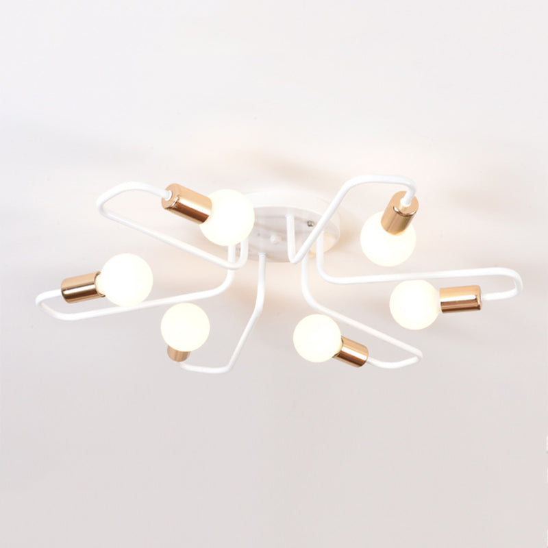 Minimalist Metallic Ceiling Light Contemporary Flush Mount Light Fixture