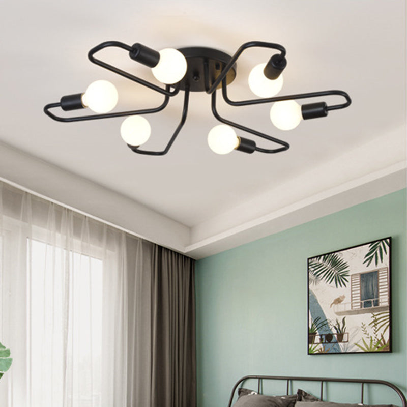 Minimalist Metallic Ceiling Light Contemporary Flush Mount Light Fixture