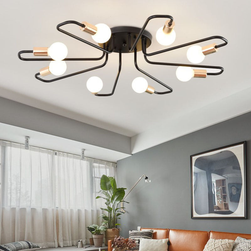 Minimalist Metallic Ceiling Light Contemporary Flush Mount Light Fixture
