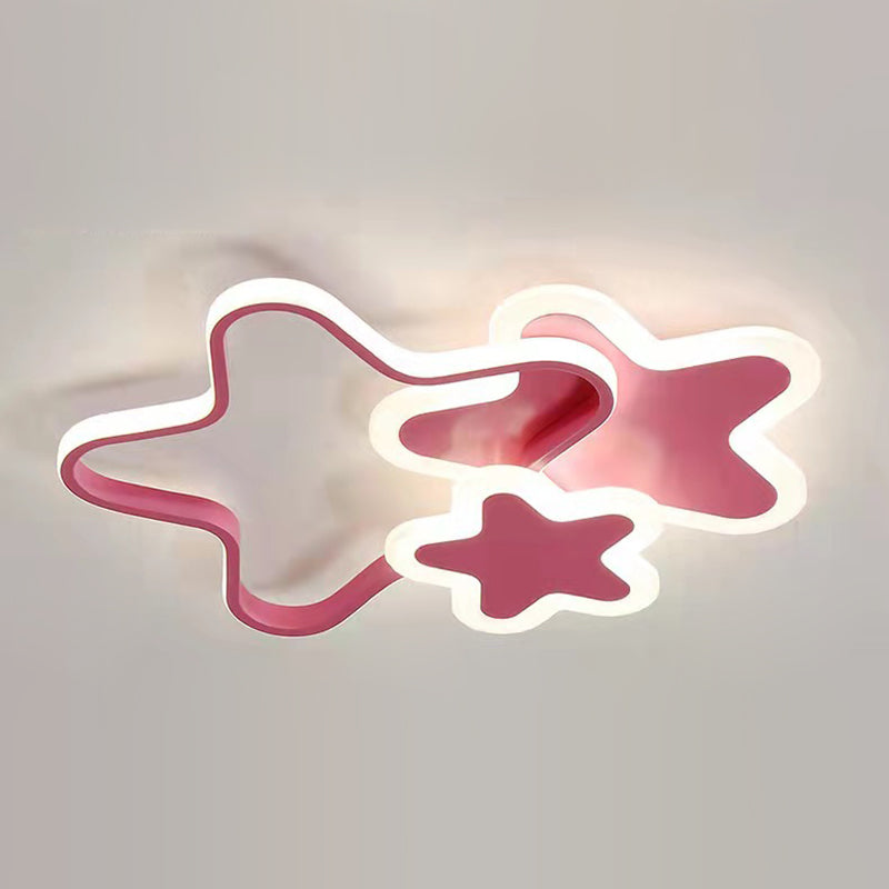 Modern Star Shape Ceiling Mount Light Fixture 3 Lights Ceiling Mounted Light