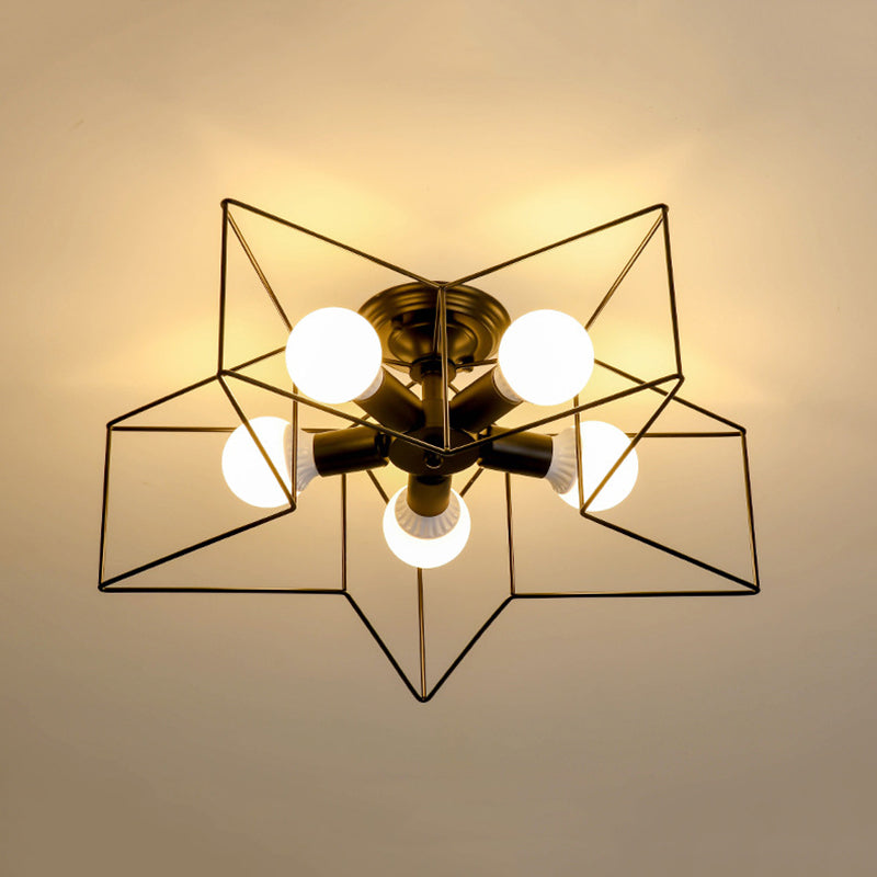 Modern Flush Mount Metal Multiple-Light Flush Mount Ceiling Light