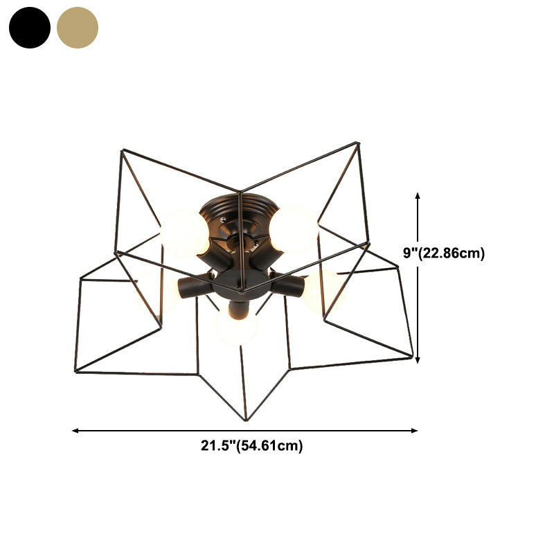 Modern Flush Mount Metal Multiple-Light Flush Mount Ceiling Light