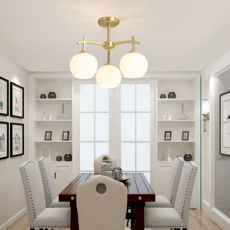 Modern Globe Ceiling Lighting Metal Multiple-Light Ceiling Mount Light Fixture