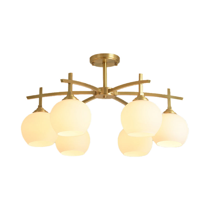 Modern Globe Ceiling Lighting Metal Multiple-Light Ceiling Mount Light Fixture