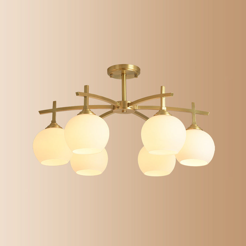 Modern Globe Ceiling Lighting Metal Multiple-Light Ceiling Mount Light Fixture