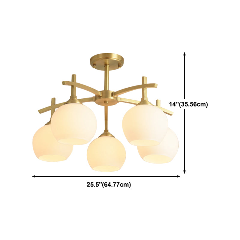 Modern Globe Ceiling Lighting Metal Multiple-Light Ceiling Mount Light Fixture