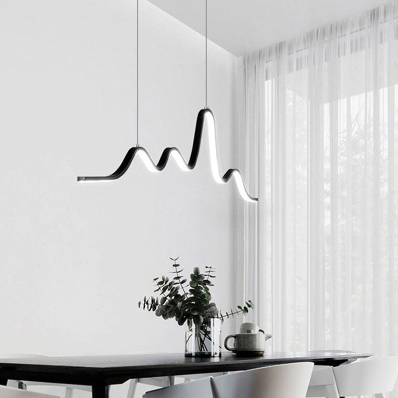 Modern Style Geometric Shape Island Pendant Metal Island Light Fixtures for Dining Room