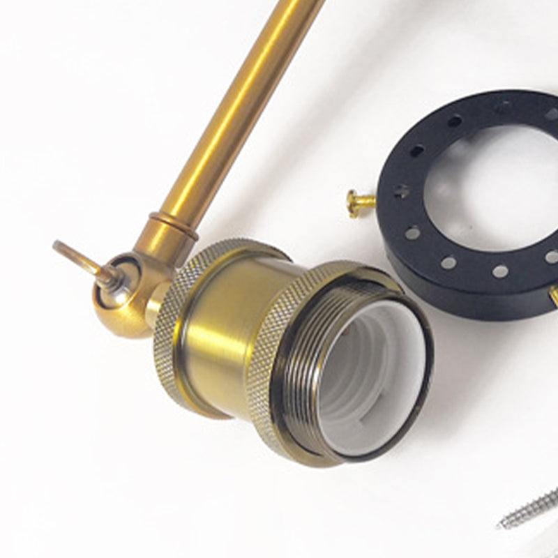 Industrial Tapered Shape Wall Mount Light Fixture Metal Sconce Lamp in Black