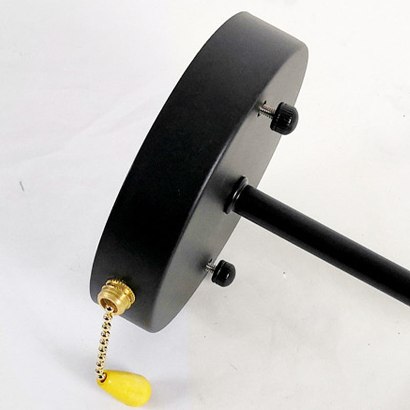 Industrial Tapered Shape Wall Mount Light Fixture Metal 1 Light Sconce Lamp in Black