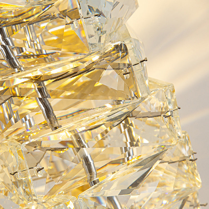 Modern Unique Shape Wall Mount Light Fixture Crystal Sconce Lamp in Gold