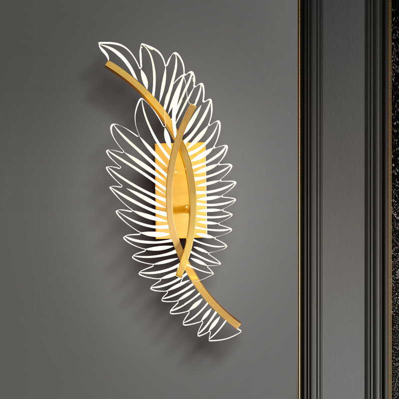 Modern Unique Shape Wall Mount Light Fixture Sconce Lamp in Gold for Dining Room