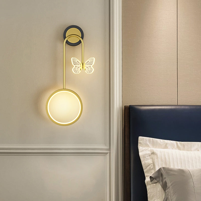 Modern Wall Mount Light Fixture 2 Light Wall Light Sconce in Gold for Dining Room