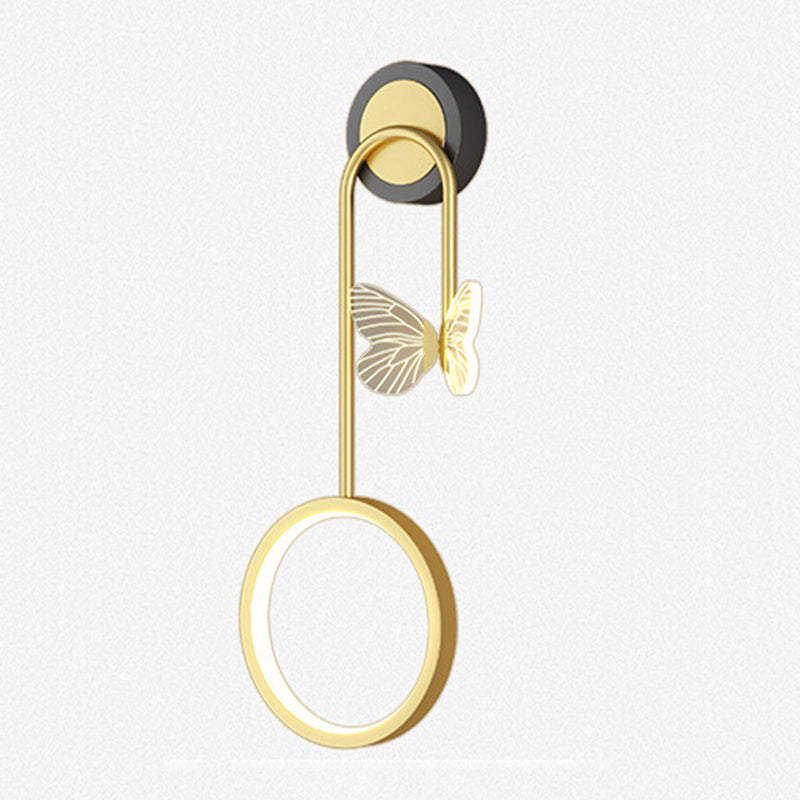 Modern Wall Mount Light Fixture 2 Light Wall Light Sconce in Gold for Dining Room