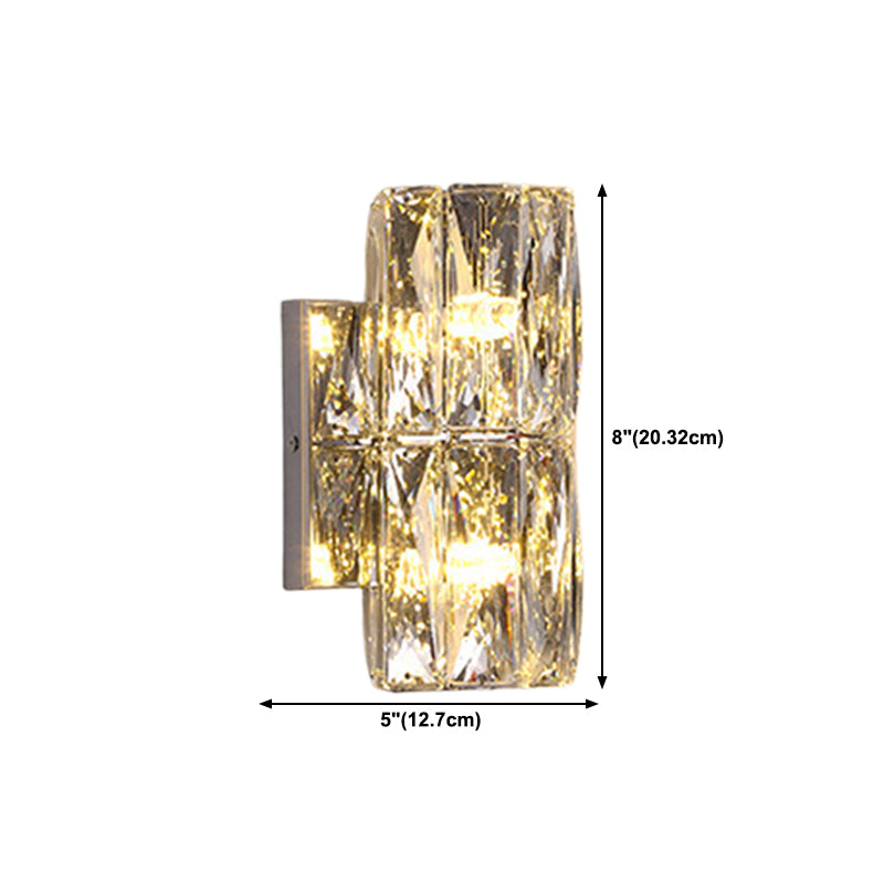 Modern Style Linear Shape Wall Sconce Crystal Sconces for Living Room