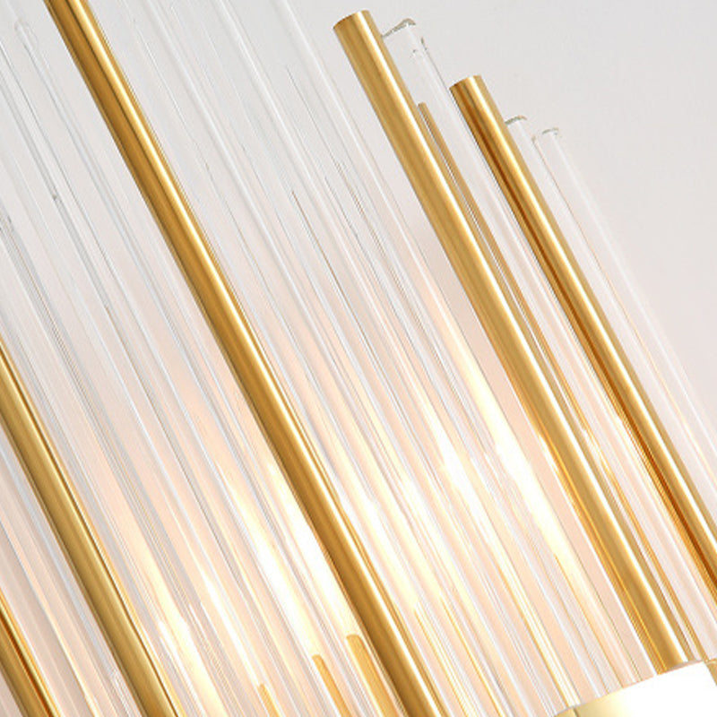 Modern Style Rhombus Wall Sconce Crystal 2 Light Sconces for Living Room