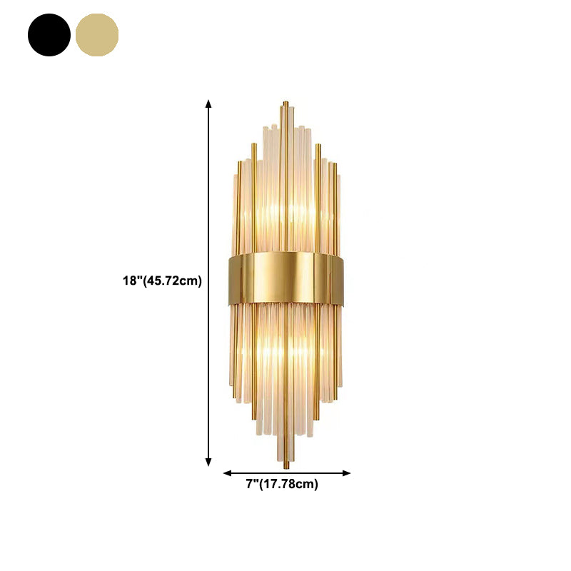 Modern Style Rhombus Wall Sconce Crystal 2 Light Sconces for Living Room