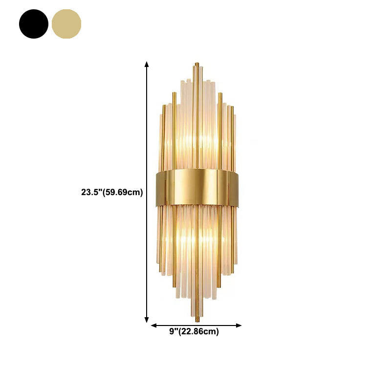 Modern Style Rhombus Wall Sconce Crystal 2 Light Sconces for Living Room