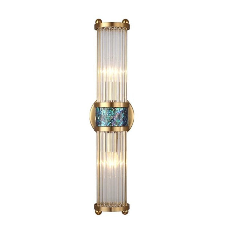 Modern Style Cylinder Shape Wall Sconce Crystal Sconces for Bedroom
