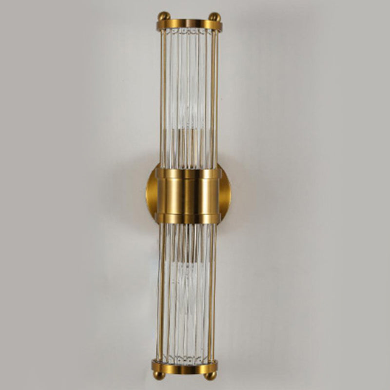 Modern Style Cylinder Shape Wall Sconce Crystal Sconces for Bedroom