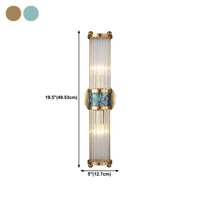 Modern Style Cylinder Shape Wall Sconce Crystal Sconces for Bedroom