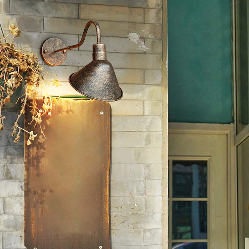 1-Light Industrial Style Wall Sconce Metal Sconces Light in for Outdoor