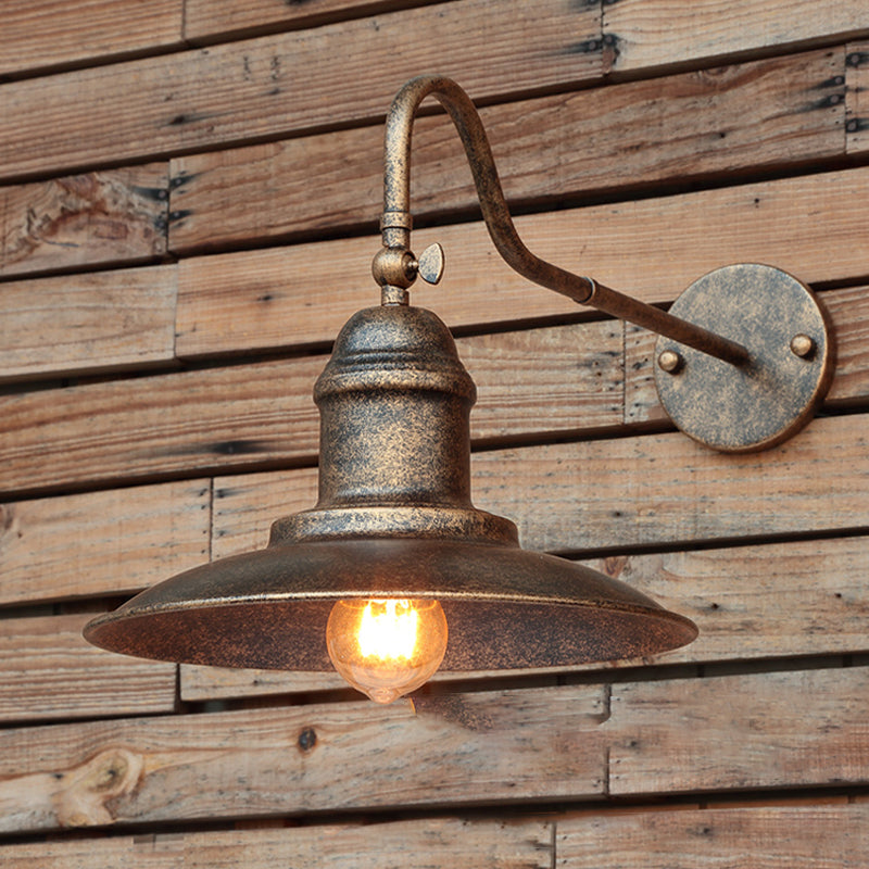 1-Light Industrial Style Wall Sconce Metal Sconces Light in for Outdoor