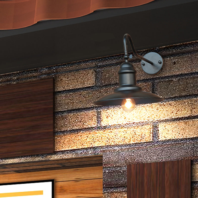 1-Light Industrial Style Wall Sconce Metal Sconces Light in for Outdoor
