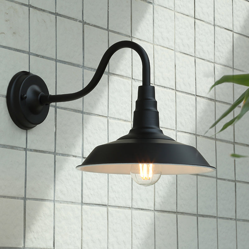 Industrial Style Barn Light Wall Sconce Metal 1 Light Sconces for Outdoor